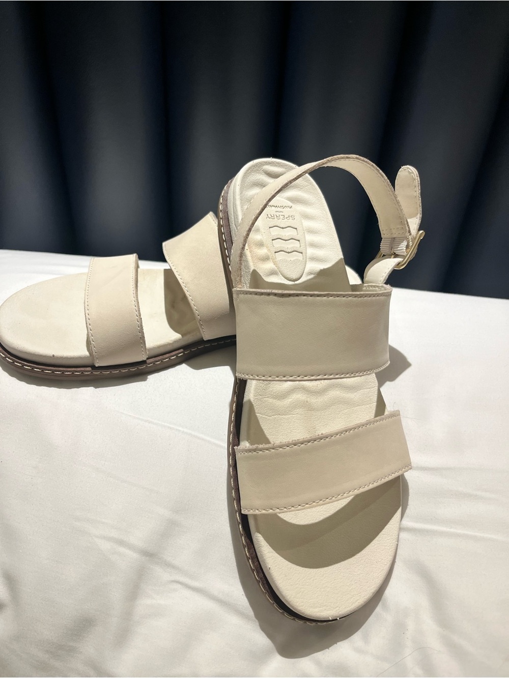 Women's Sperry Off White Strappy Slingback Sandals SZ 8